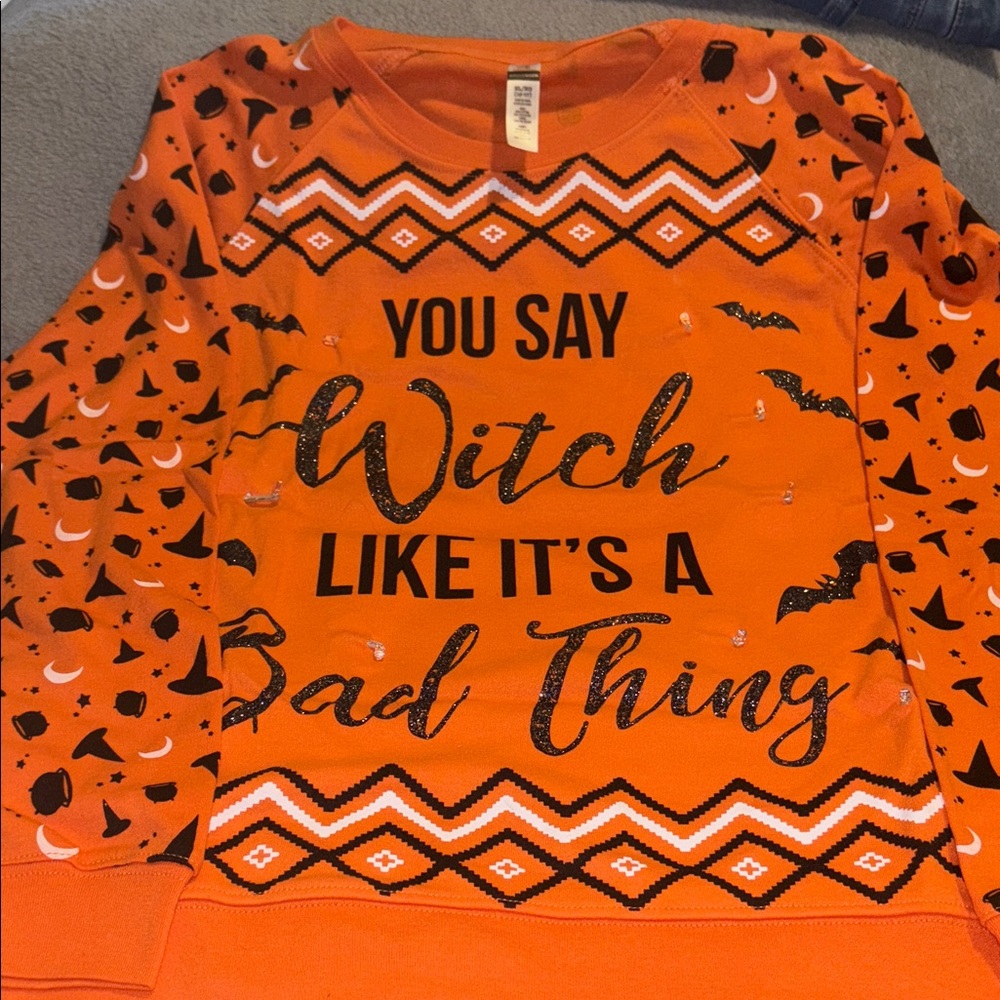 Orange Halloween Shirt Light-Up